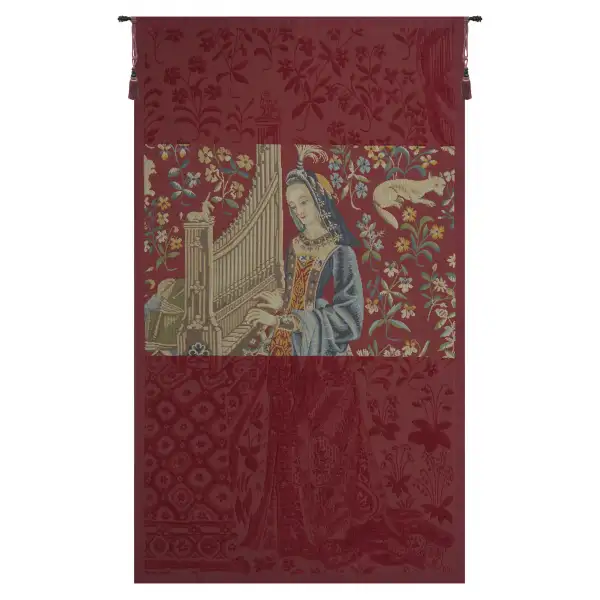 Charlotte Home Furnishing Inc. France Tapestry - 27 in. x 50 in. | Lady with the Organ French Tapestry