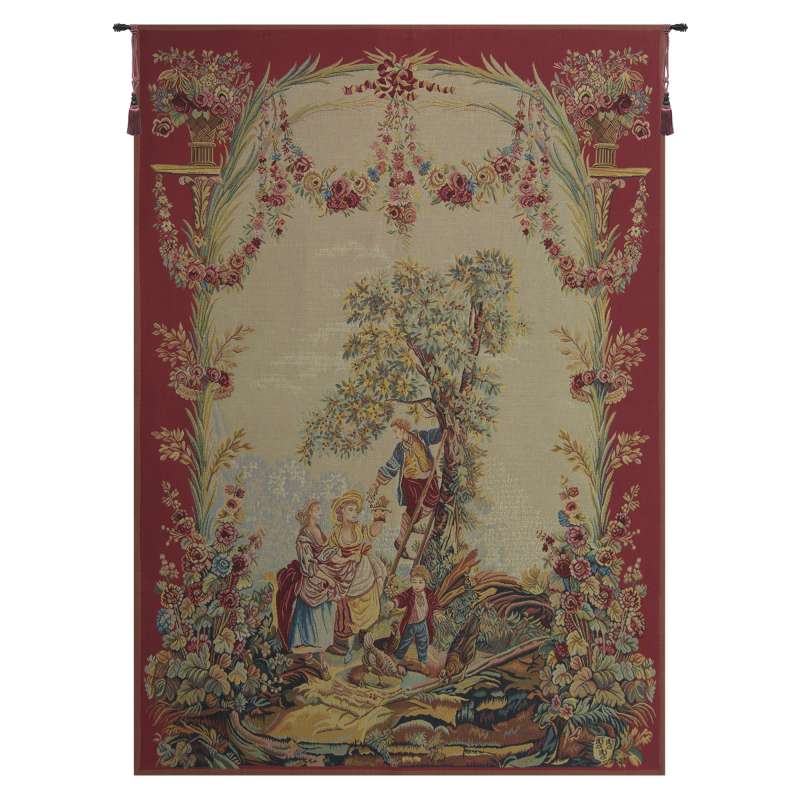 Le temps des cerises (Cherry Time) French Tapestry Wall Hanging