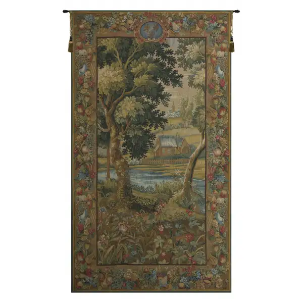 Charlotte Home Furnishing Inc. France Tapestry - 44 in. x 78 in. | Verdure Meudon French Tapestry