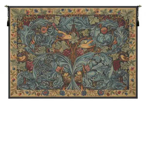 Charlotte Home Furnishing Inc. France Tapestry - 36 in. x 27 in. William Morris | Vignes and Acanthes French Tapestry