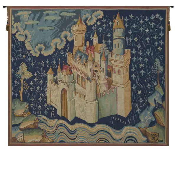 Charlotte Home Furnishing Inc. France Tapestry - 35 in. x 27 in. Nicolas Bataille | Le Chateau de L Apocalypse French Tapestry