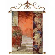 Courtyard Stairs Fine Art Tapestry