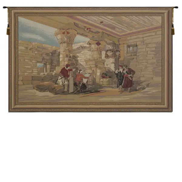 Charlotte Home Furnishing Inc. Imported Tapestry - 40 in. x 26 in. | Temple of Ptolemy IV