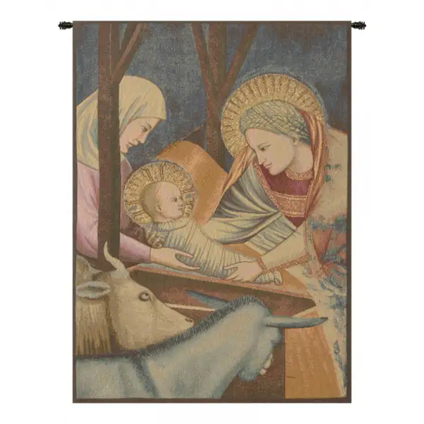 Nativity Giotto Left Panel Italian Wall Tapestry