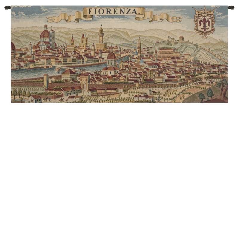 Florence Ancient Map Italian Tapestry Wall Hanging