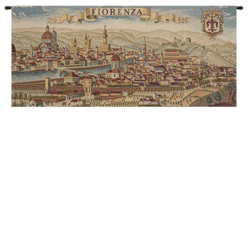 Florence Ancient Map Italian Tapestry