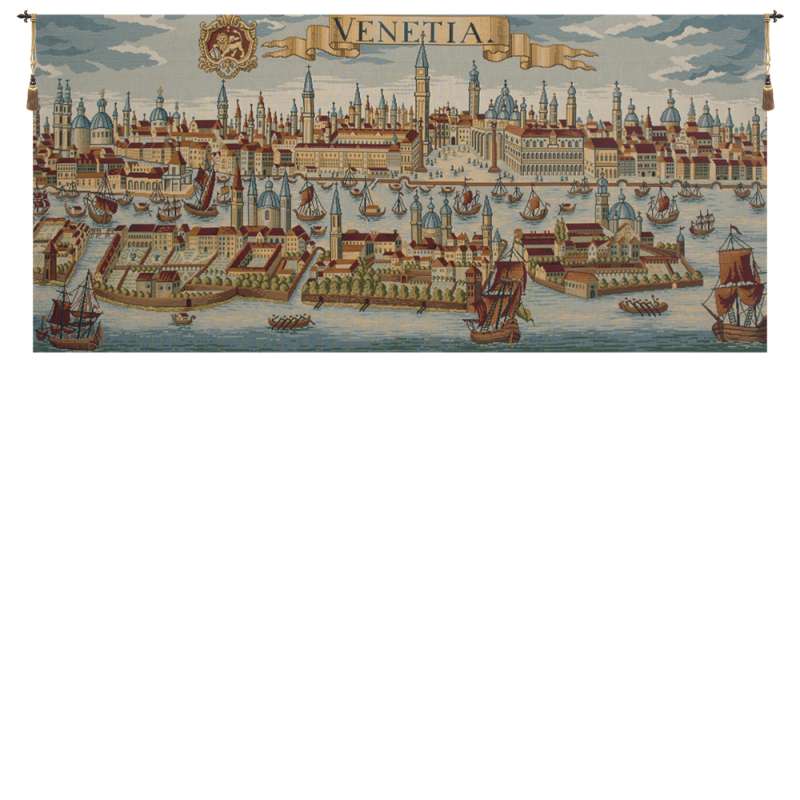 Venice Ancient Map Italian Tapestry Wall Hanging