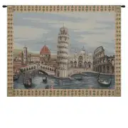 Monuments Italy Italian Tapestry - 33 in. x 25 in. Cotton/Viscose/Polyester by Charlotte Home Furnishings