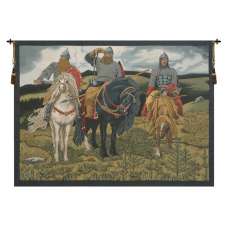 Knights the Bogatyrs Italian Tapestry Wall Hanging