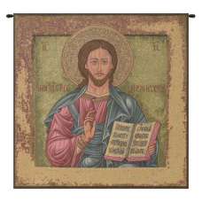 Christ Pantocrator Icon Italian Wall Hanging Tapestry