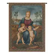 Madonna Del Cardellino II Italian Tapestry - 20 in. x 24 in. Cotton/Viscose/Polyester by Raphael