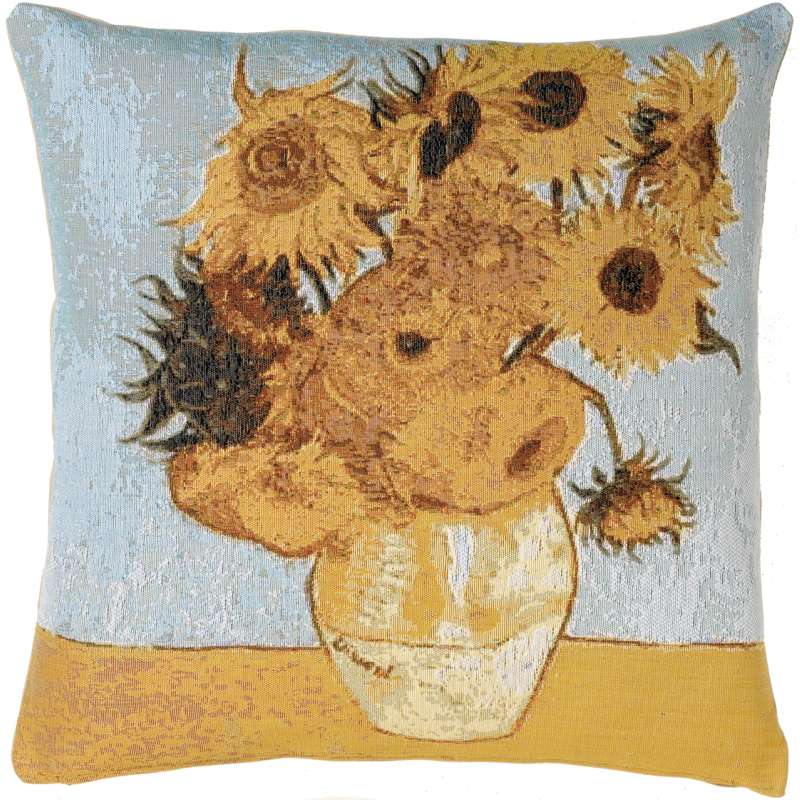 Sunflowers by Van Gogh Decorative Tapestry Pillow