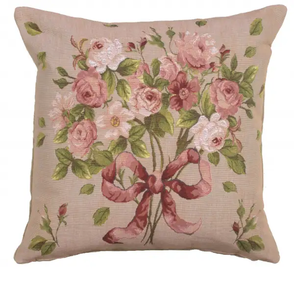 Charlotte Home Furnishing Inc. France Cushion Cover - 19 in. x 19 in. | Bouquet De Roses Cushion