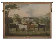 Five English Horses French Wall Tapestry