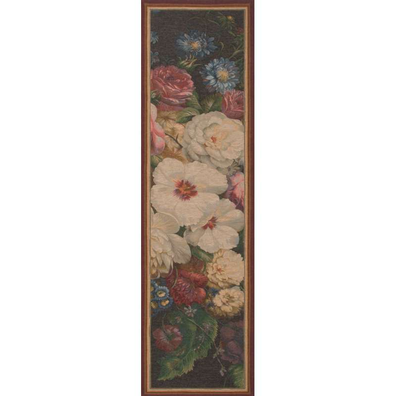 Flowers Centered French Tapestry Table Runner