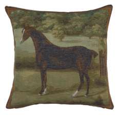 Black Horse Decorative Tapestry Pillow