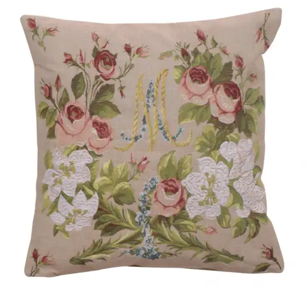 Marie Antoinette I Cushion - 19 in. x 19 in. Cotton by Charlotte Home Furnishings