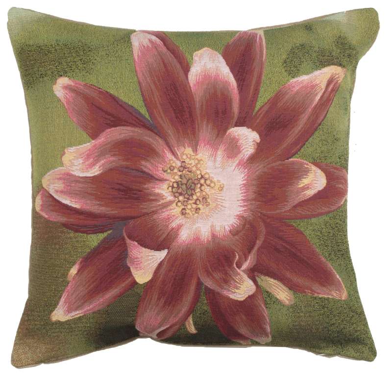 Red Star Flower French Tapestry Cushion