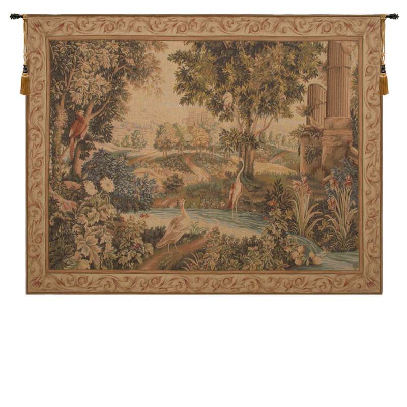 Verdure Aux Oiseaux II French Tapestry Wall Hanging