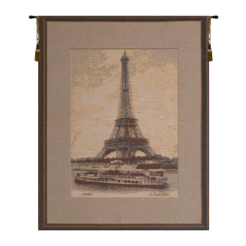 Eiffel Tower IV French Tapestry Wall Hanging