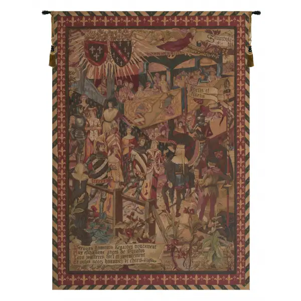 Long vertical top tapestry