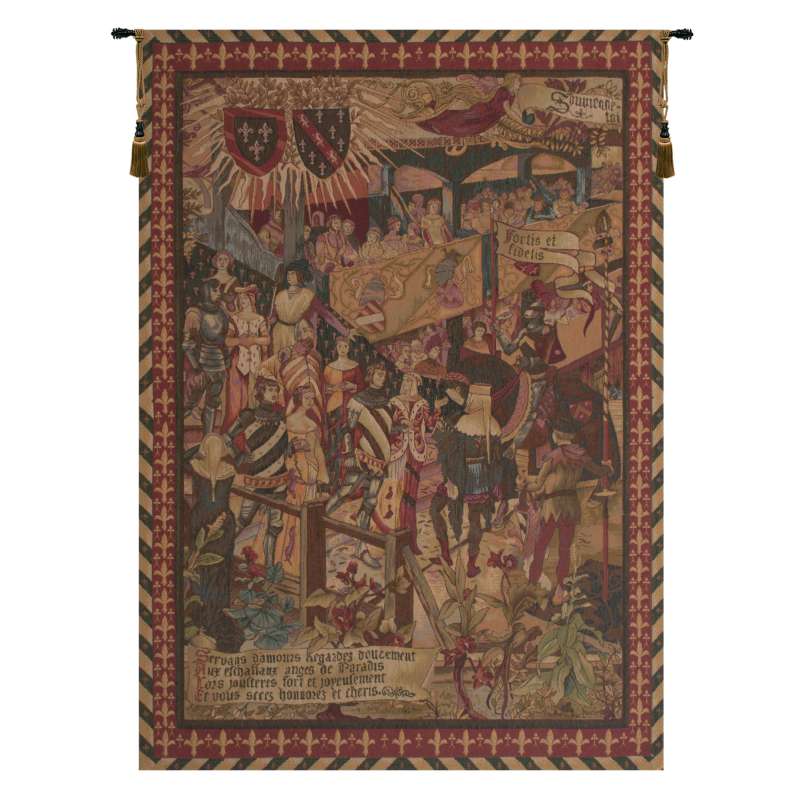 Le Tournai Vertical French Tapestry Wall Hanging
