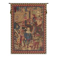 Le Tournai I Vertical European Tapestry Wall hanging
