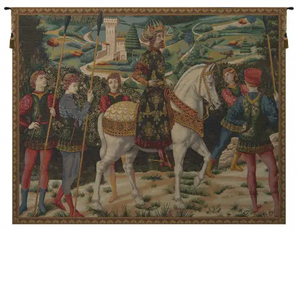 Charlotte Home Furnishing Inc. France Tapestry - 58 in. x 42 in. Benozzo Gozzoli | Melchior I French Wall Tapestry
