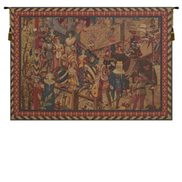Charlotte Home Furnishing Inc. France Tapestry - 40 in. x 28 in. | Le Tournai I Horizontal French Wall Tapestry