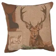 Deer Doe and Stag Cushion