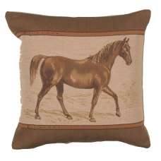 Horse Belt French Tapestry Cushion