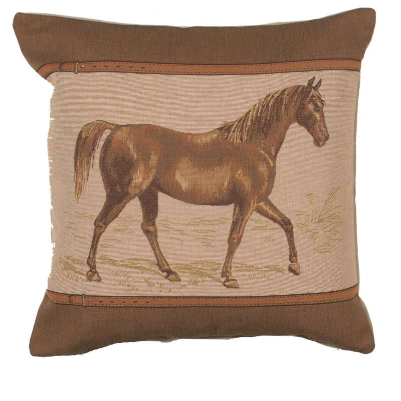 Horse Belt French Tapestry Cushion