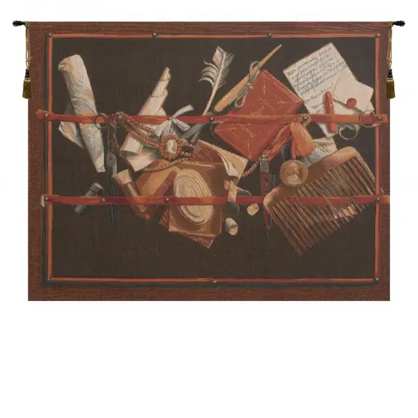 Charlotte Home Furnishing Inc. France Tapestry - 26 in. x 19 in. Edward Collier | Office of Curiosities French Wall Tapestry