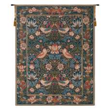 Birds Face to Face I French Tapestry Wall Hanging