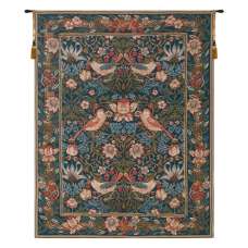Birds Face to Face I French Tapestry Wall Hanging