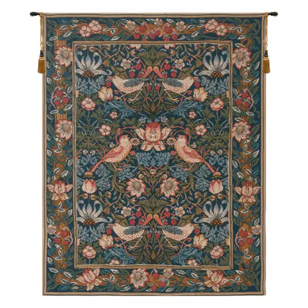 Charlotte Home Furnishing Inc. France Tapestry - 19 in. x 26 in. William Morris | Birds Face to Face I French Wall Tapestry
