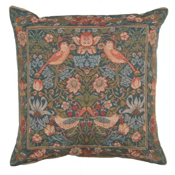 Charlotte Home Furnishing Inc. France Cushion Cover - 19 in. x 19 in. William Morris | Birds Face to Face II Cushion