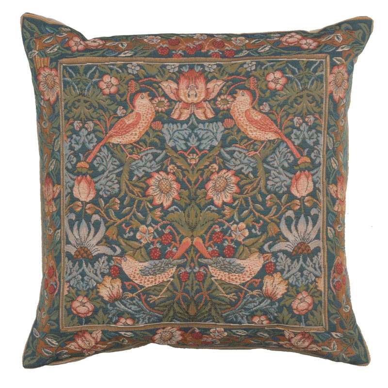 Birds Face to Face II Decorative Tapestry Pillow
