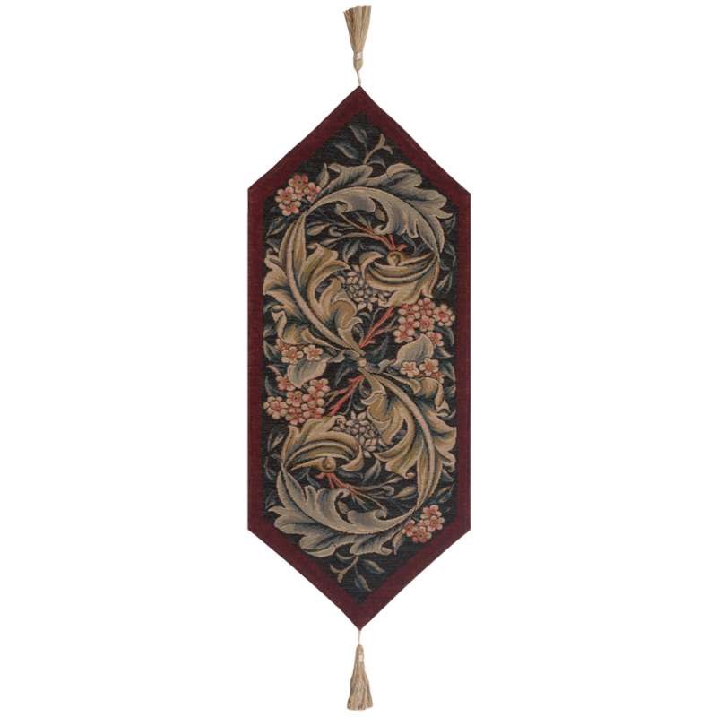 William Morris Red Large French Tapestry Table Runner