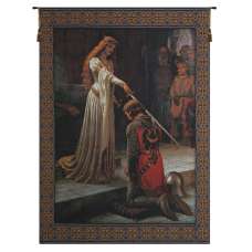 Accolade With Border Belgian Tapestry Wall Hanging