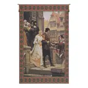 Call To Arms With Border Belgian Tapestry Wall Hanging - 38 in. x 54 in. Cotton/Viscose/Polyester by Edmund Blair Leighton
