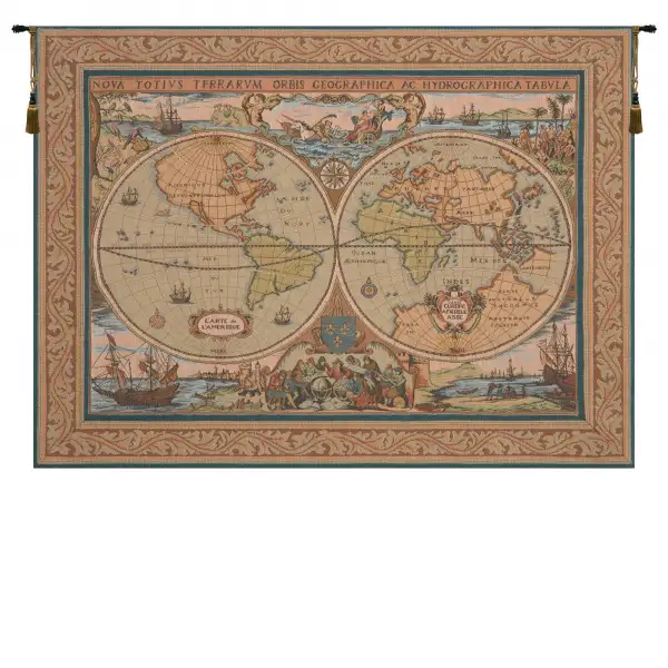Maritime Map French Wall Tapestry