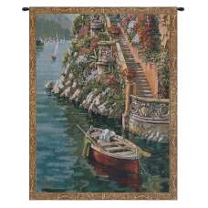 Lake Como Villa Mini Flanders Tapestry Wall Hanging
