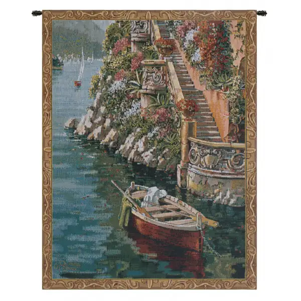 Lake Como Villa Mini Belgian Tapestry Wall Hanging