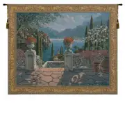 Italian Terrace Belgian Tapestry Wall Hanging - 46 in. x 38 in. Cotton/Viscose/Polyester by Robert Pejman