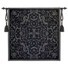 Halloween Scroll Black Holiday Tapestry Wall Hanging