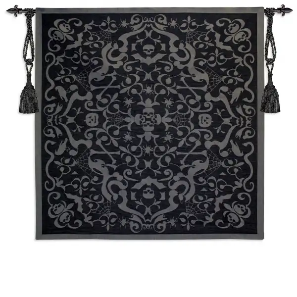 Halloween Scroll Black Holiday Wall Tapestry