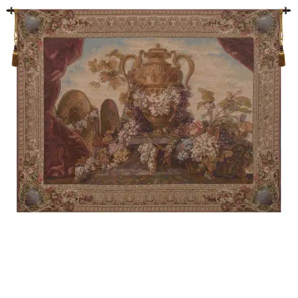 Vase and Raisins French Wall Tapestry