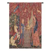 The Hearing L'ouie Belgian Tapestry Wall Hanging