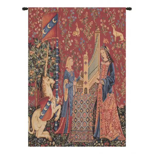 The Hearing L'ouie Belgian Wall Tapestry